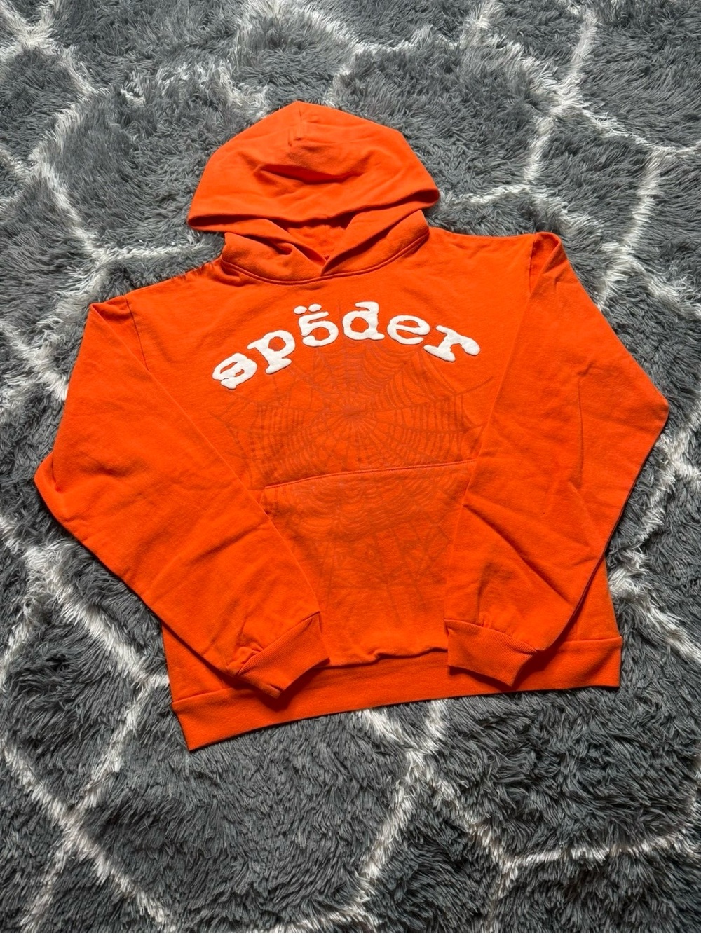 Sp5der - Legacy Hoodie "Orange" Size S